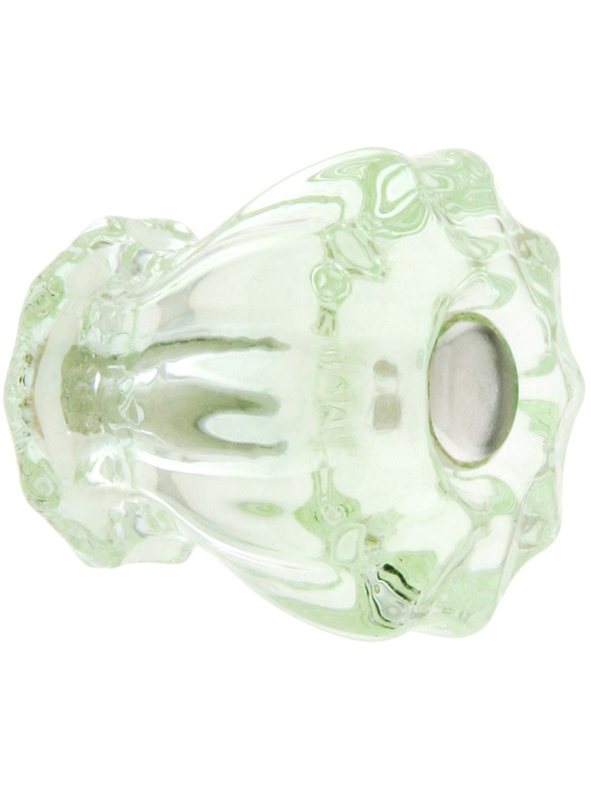 Small Fluted Glass Knob With Nickel Bolt House of Antique Hardware